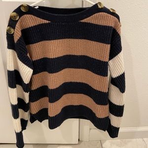 Madewell like new striped sweater- size Small